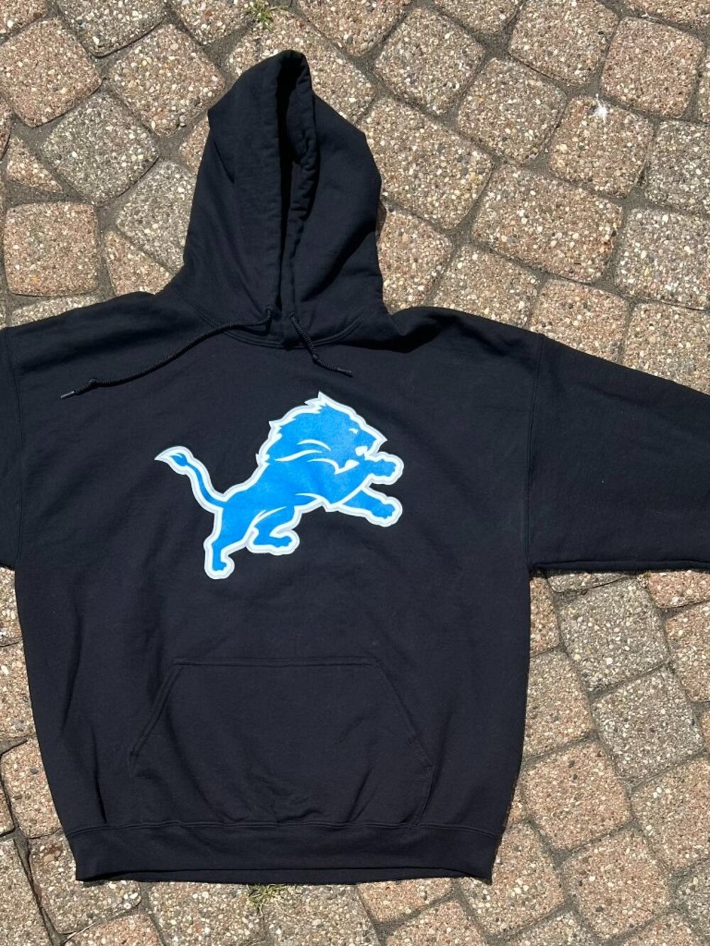 Detroit Lions NFL '47 Brand Hoodie Black Men Sz XL